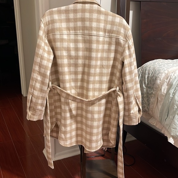 & Other Stories Oversized Plaid Wool Shacket Jacket Size 4 - Picture 9 of 9